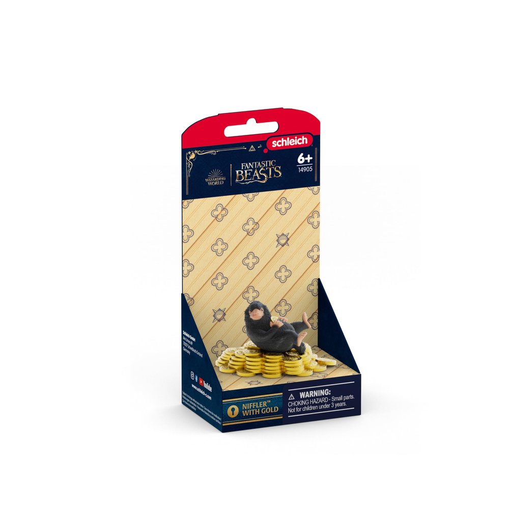 Schleich Harry Potter - Niffler with Gold Figurines - Collectable Wizarding World Figures - Fantastic Beasts Toys for Kids Ages 6+ | 14905