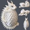 3D Printed Dragon Eggs with Dragon Inside, Large Articulated Dragons Toys with Eyes, Animal Fidget Toy Easter Surprise Eggs Home Decor Executive Desk Toy, Easter Gift for Kids view 1