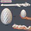 3D Printed Dragon Eggs with Dragon Inside, Large Articulated Dragons Toys with Eyes, Animal Fidget Toy Easter Surprise Eggs Home Decor Executive Desk Toy, Easter Gift for Kids view 2