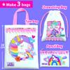 KRAFUN DIY Bag Decorating Kit for Girls - Create 3 Custom Unicorn & Fairy Bags - No-Sew Mess-Free Crafts with Stickers & Gems - Fashion Art Activity Gift for Kids Ages 5-10 view 3