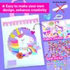 KRAFUN DIY Bag Decorating Kit for Girls - Create 3 Custom Unicorn & Fairy Bags - No-Sew Mess-Free Crafts with Stickers & Gems - Fashion Art Activity Gift for Kids Ages 5-10 view 4