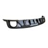 Carbon Fiber Look ABS Bright Black Rear Diffuser Bumper Lip Spoiler Splitter Compatible with Audi TT TTS 08-14(ABS Two Out) view 1