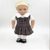 18 inch Doll Outfit-School Plaid Jumper Include Blouse and Hair Accessory/Add on Option: Sock and Shoe (Doll is not Included) (Zip Jumper Only, Plaid 43) view 2