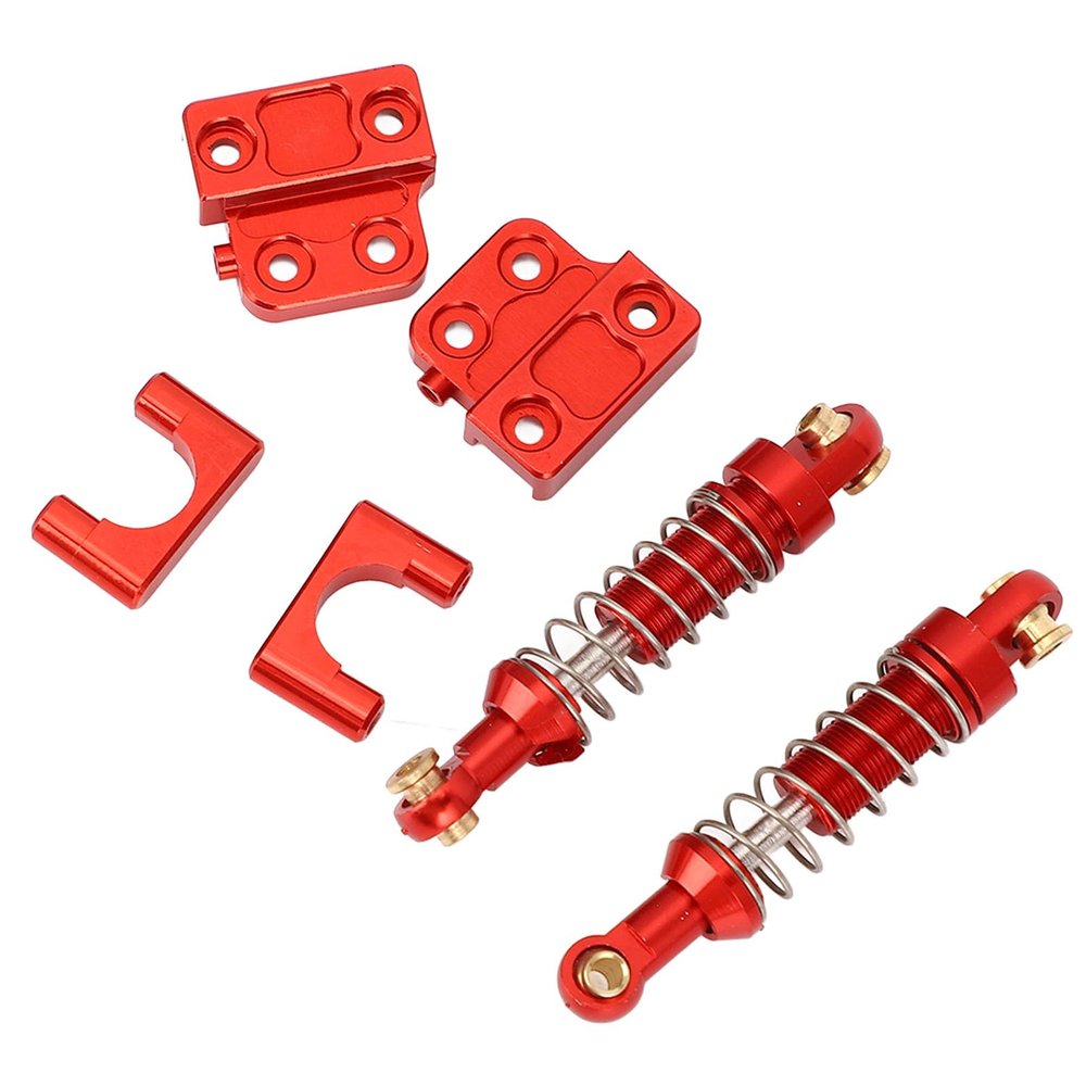 2Pcs RC Car Shock Absorber,Aluminum Alloy Rear Shock Damper Replacement Parts for 1/12 MN82 LC79 MN78 (Red)