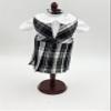 18 inch Doll Outfit-School Plaid Jumper Include Blouse and Hair Accessory/Add on Option: Sock and Shoe (Doll is not Included) (Split Jumper,Sock,Shiny Black Shoe, Plaid 8B) view 2