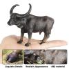 AENIMELY Black Buffalo Animal Figures Longhorn Livestock Buffalo Figurine Farm Animal Model Fun Educational Play Toy for Kids Farm Scene Decor view 2