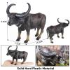 AENIMELY Black Buffalo Animal Figures Longhorn Livestock Buffalo Figurine Farm Animal Model Fun Educational Play Toy for Kids Farm Scene Decor view 3