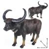 AENIMELY Black Buffalo Animal Figures Longhorn Livestock Buffalo Figurine Farm Animal Model Fun Educational Play Toy for Kids Farm Scene Decor view 4