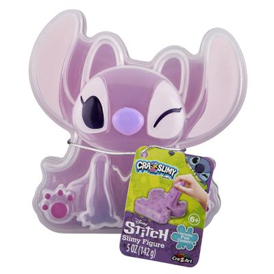 Disney Angel Stitch Premium Pre-Made Slime, 8 oz Glossy, Stretchy, Super Soft, Pink Slime, Stitch Shaped Confetti Add-Ins, Great 6 Year Old Toys