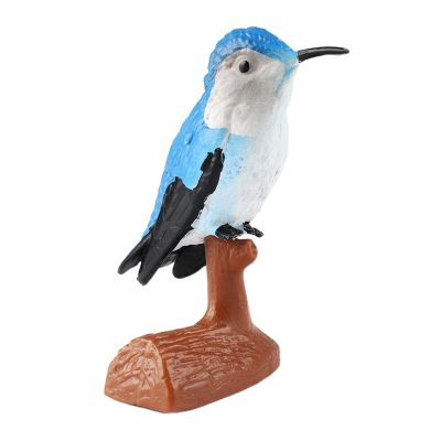 AENIMELY Blue Hummingbird Animal Figurines Mini Bird Animal Figures Toy for Kids Educational Wildlife Flying Bird Model Home Decoration