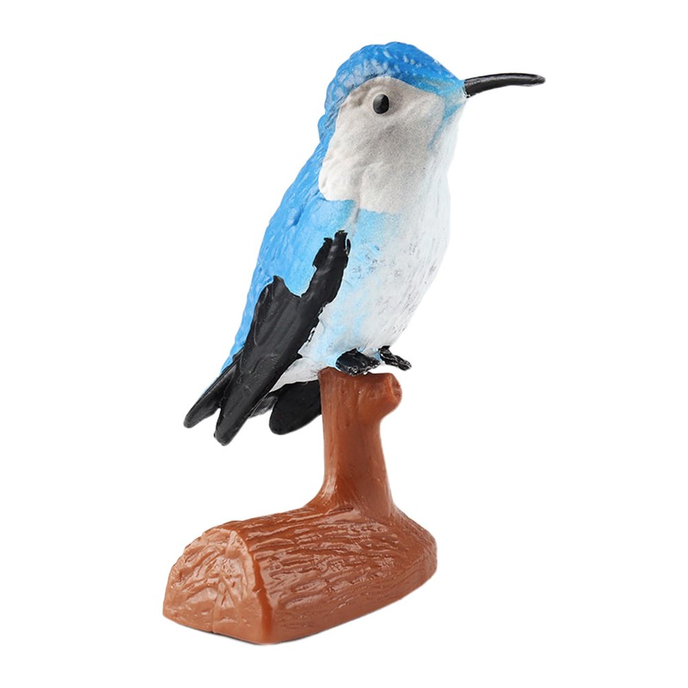 AENIMELY Blue Hummingbird Animal Figurines Mini Bird Animal Figures Toy for Kids Educational Wildlife Flying Bird Model Home Decoration