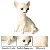 AENIMELY Chihuahua Dog Figurine Hand Painted Realistic Plastic Puppy Figure Tiny White Dogs Animals Toy Dog Cake Topper Christmas Birthday Gift view 2