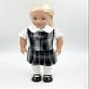 18 inch Doll Outfit-School Plaid Jumper Include Blouse and Hair Accessory/Add on Option: Sock and Shoe (Doll is not Included) (Zip Jumper Only, Plaid 61) view 2