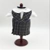 18 inch Doll Outfit-School Plaid Jumper Include Blouse and Hair Accessory/Add on Option: Sock and Shoe (Doll is not Included) (Split Jumper,Sock,Matte Black Shoe, Plaid 42) view 2
