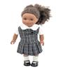 18 inch Doll Outfit-School Plaid Jumper Include Blouse and Hair Accessory/Add on Option: Sock and Shoe (Doll is not Included) (Zip Jumper,Sock,Matte Black Shoe, Plaid 42) view 1