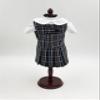 18 inch Doll Outfit-School Plaid Jumper Include Blouse and Hair Accessory/Add on Option: Sock and Shoe (Doll is not Included) (Zip Jumper,Sock,Matte Black Shoe, Plaid 42) view 2