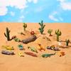 AENIMELY 20pcs Desert Animal Figurines Set  Includes Scorpion, Lizard, Trees & Cactus  Desert Diorama Playset for Kids, Birthday Cake Toppers, Party Decorations view 4