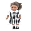 18 inch Doll Outfit-School Plaid Jumper Include Blouse and Hair Accessory/Add on Option: Sock and Shoe (Doll is not Included) (Zip Jumper,Sock,Shiny Black Shoe, Plaid 8B) view 1