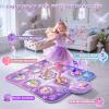 Dance Mat Toy for 3-12 Year Old Girls, Electronic Dance Pad with Wireless Bluetooth,Frozen 8-Button Music Princess Toys Play Mat for Kids with LED Light, Built-in Music, Toddlers Birthday Gift Ages 3+ view 2