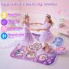 Dance Mat Toy for 3-12 Year Old Girls, Electronic Dance Pad with Wireless Bluetooth,Frozen 8-Button Music Princess Toys Play Mat for Kids with LED Light, Built-in Music, Toddlers Birthday Gift Ages 3+ view 3