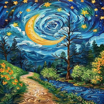 1000 Piece Adult Jigsaw Puzzle - Moon and Stars Wooden Rounded Corner Multi-Color Jigsaw Puzzle, Zero Dust Easy Storage, DIY Unique Decorative Gifts for Beginners