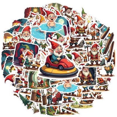100Pcs Cartoon Gnome Stickers, Waterproof Gnome Sticker for Water Bottle Laptop Phone Cases Planner Skateboard Luggage Helmet Party Favor Decor, Ideal for Adults Teens Teacher Rewards C2865