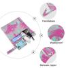 Amooorous Pink Tropical Palm reusable wet swimsuit bag 2 Pack travel essentials for flying with handles for baby diapers, bathing view 4