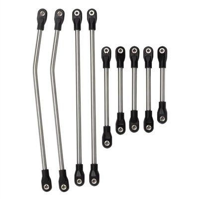 Compatible with Axial for SCX10 for Capra for LCG Rails for Chassis Kit 1/10 RC Crawler Girder Frame Steel Linkage Link Rod Pull Rod RC Tie Link Rods