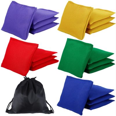 Cptoion 20 Pack Bean Bags,3.9 x 3.9inch Mini Bean Bags for Tossing,Colorful Cornhole Beanbags for Kids,Nylon Beanbags Hand Toss Games,Fun Sports Outdoor Family Games(5 Colors)
