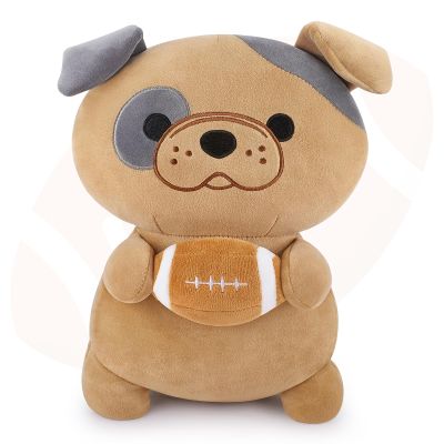 Achwishap French Bulldog Stuffed Animal,French Bulldog Plush with Rugby,14 Puppy Plush Toys,Cute Plushies Kawaii Plushie Soft Huggging Pillow,Cuddly Animal Pillow for Kids Adults Birthday Gifts