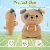 Achwishap French Bulldog Stuffed Animal,French Bulldog Plush with Rugby,14 Puppy Plush Toys,Cute Plushies Kawaii Plushie Soft Huggging Pillow,Cuddly Animal Pillow for Kids Adults Birthday Gifts view 2