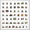 100Pcs Cartoon Nun Stickers, Waterproof Nun Sticker for Water Bottle Laptop Phone Cases Planner Skateboard Luggage Helmet Party Favor Decor, Ideal for Adults Teens Teacher Rewards C286Q view 3
