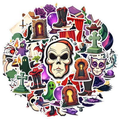 100Pcs Cartoon Horror Stickers, Waterproof Horror Sticker for Water Bottle Laptop Phone Cases Planner Skateboard Luggage Helmet Party Favor Decor, Ideal for Adults Teens Teacher Rewards C1246
