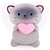 Achwishap Cat Stuffed Animal,Siamese Cat Plush with Love Heart,14 Siamese Cats Plush Toys,Cute Plushies Soft Cats Plushy Kawaii Plushie Huggging Pillow,Cuddly Animal Pillow for Kids Adults Birthday view 1