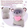 Achwishap Cat Stuffed Animal,Siamese Cat Plush with Love Heart,14 Siamese Cats Plush Toys,Cute Plushies Soft Cats Plushy Kawaii Plushie Huggging Pillow,Cuddly Animal Pillow for Kids Adults Birthday view 4