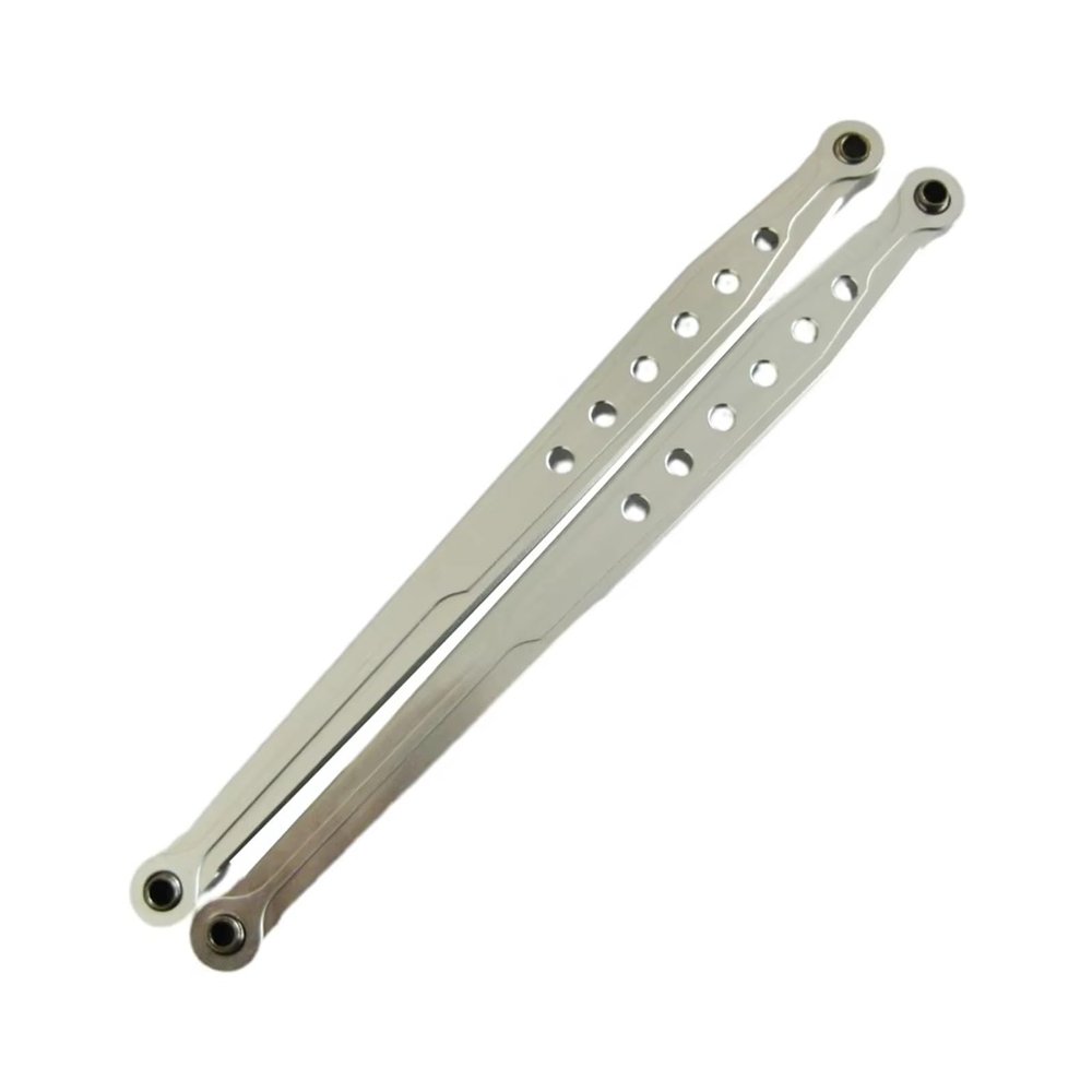 Compatible with Axial for SCX10 RC Crawler Car Aluminum 130MM Rear Link Rod Linkage Upgrade Parts Accessories RC Tie Link Rods(Silver)