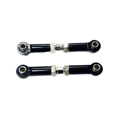 Compatible with MJX 14209 14210 for Hyper Go 14210 for RCGF 1/14 RC Car Spare Part Upgrade Metal Steering Rod Steering Link RC Tie Link Rods(Black)