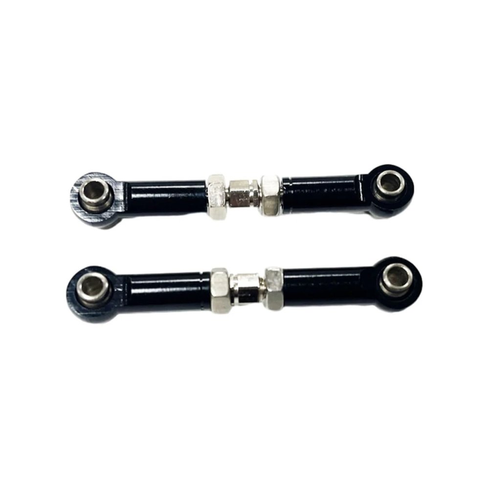 Compatible with MJX 14209 14210 for Hyper Go 14210 for RCGF 1/14 RC Car Spare Part Upgrade Metal Steering Rod Steering Link RC Tie Link Rods(Black)