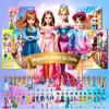 Daniel Axel Magnetic Dress Up Paper Doll,Magnet Princess Dress Up Dolls for Girls Ages 4-7 Kids,Travel Activities Road Trip Car Ride Interactive Learning Created Imagine Set Birthday Gift (J Set) view 2