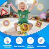 BYFWH 5 in 1 Montessori Sensory Toy for Toddlers 1-3, Activity Cube Baby Toys, Infant Pulling Toy with Shape Sorter & Silicone String, Snail Push-to-go Car for Travel Play, Gift for Boy Girl view 4