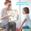 ANCOMEDO Large 12" Magnetic Writable Dry Erase Teaching Clock with Cute Style, Teaching Demonstration Clock for Kids Learning Practice Time for Home School Classroom Supplies (12" x11"-Beige) view 3