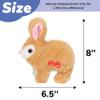 Hopearl LED Hopping Rabbit Repeat What You Said Interactive Electronic Pet Plush Bunny Toy Animated Singing Speaking Glowing Wiggle Ears Gift for Toddlers Birthday, Brown, 7'' view 2