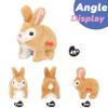 Hopearl LED Hopping Rabbit Repeat What You Said Interactive Electronic Pet Plush Bunny Toy Animated Singing Speaking Glowing Wiggle Ears Gift for Toddlers Birthday, Brown, 7'' view 3