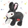 Hopearl Hopping Rabbit Repeat What You Said Interactive Electronic Pet Plush Bunny Toy Animated Singing Speaking Glowing Wiggle Ears Gift for Toddlers Birthday, Gray, 7'' view 1