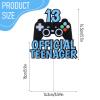 13th Birthday Cake Topper, 13th Video Game Birthday Decorations for Boys, Gamepad Cake Topper for Party, Video Game Cakes Topper view 3
