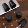 5X Dice Cup Set, PU Leather Dice Shaker Cups with 30 Dices for Bar Party Yahtzee Farkle Dice Games, Coffee (5, Black) view 2