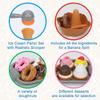 Picnic Basket Toys Play Tea Sets with Teapot Tea Cup Dessert Food,Ice Cream Playset, Pretend Play Kitchen Accessories Tea Party Set for Toddlers Kids Little Girl Boy Age 3-7 Years Old view 2