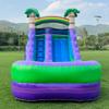 21 Purple Tropical Lightweight Premium Commercial Grade Water Slide Inflatable with Attached Pool for Kids and Adults (with Blower), Wet Dry Use, Summer Fun view 3