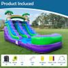21 Purple Tropical Lightweight Premium Commercial Grade Water Slide Inflatable with Attached Pool for Kids and Adults (with Blower), Wet Dry Use, Summer Fun view 4