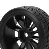 1/10 RC Drift Car Hard Tires for TT02 Racing Rubber Tire and Wheel Set Black Sturdy Replacement Parts for Improved Handling and Performance view 4